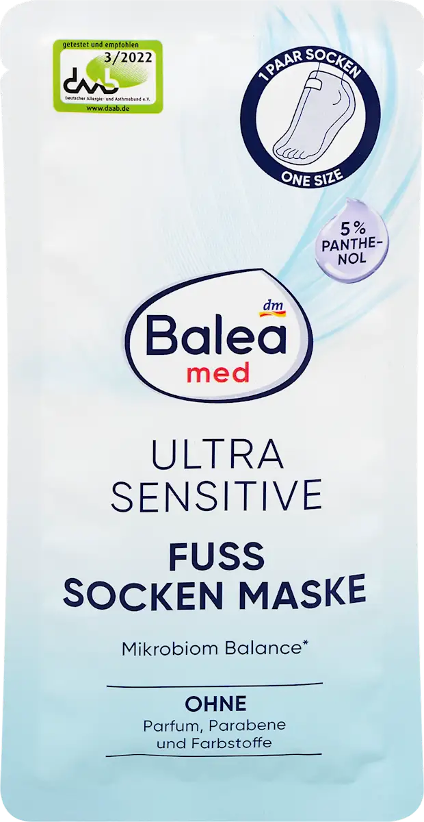 ULTRA SENSITIVE maska za stopala u obliku čarape, univerzalna veličina (1 par), 1 kom