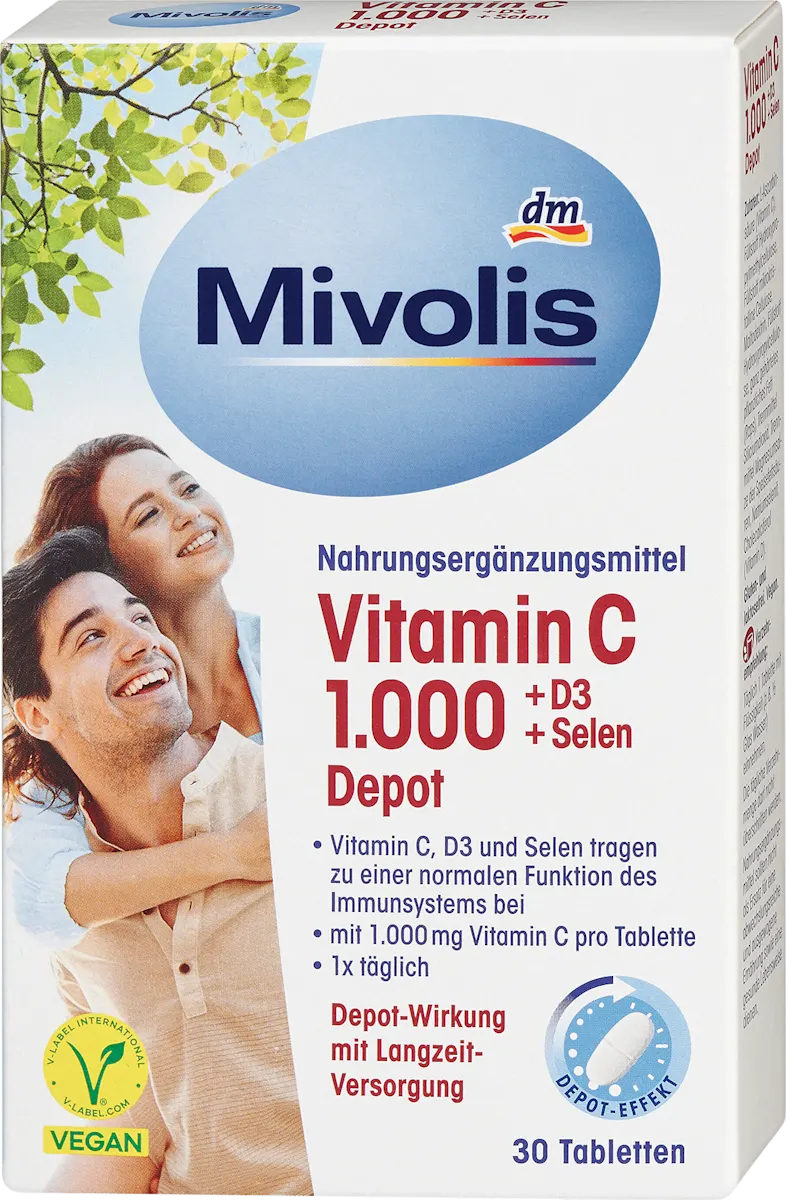Vitamin C 1000 + D3 + selen tablete, 42 g
