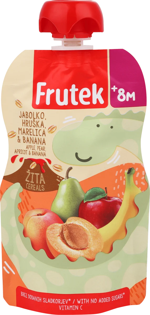 Voćna kašica - razno voće sa žitaricama od celog zrna, od 8. meseca, 100 g