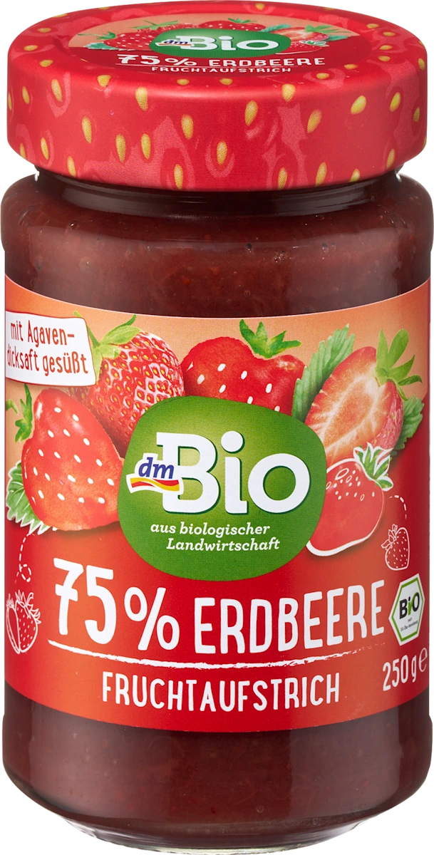 Voćni namaz od 75% jagoda, sa zaslađivačem soka od agave, 250 g