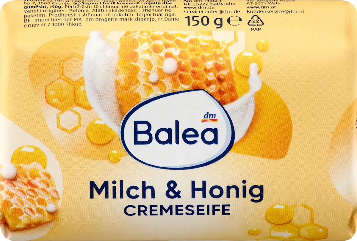 Čvrsti sapun- med i mleko, 150 g