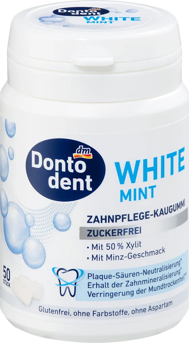 White Mint Dražirana guma za žvakanje bez šećera sa ukusom nane, sa zaslađivačima, 50 kom