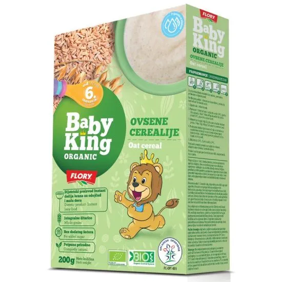 Baby King Ovsene cerealije Organik 200g