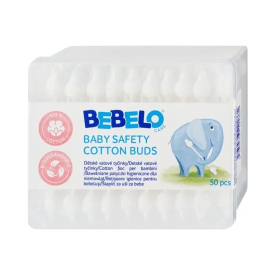 Bebelo® štapići za uši sa graničnikom 50 komada