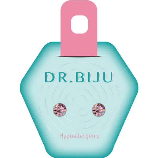 Dr.Biju minđuše 5.3MM Svetlo Roze Krug