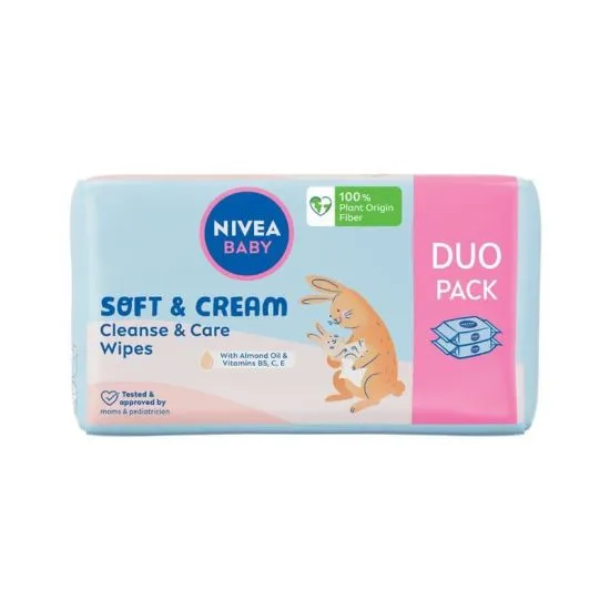 Nivea Baby Soft & Cream maramice 2x57 komada