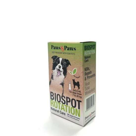 Paws&Paws Biospot za pse 7-20kg 3x2,5ml