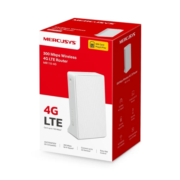 LAN MK Mercusys MB110-4G Router N300 LTE - DS Computers DOO