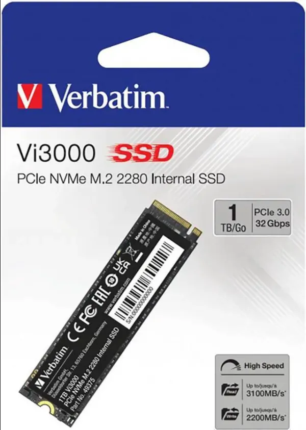 SSD M.2 NVMe Verbatim 1TB Vi3000 3100MBs/2200MBs - DS Computers DOO