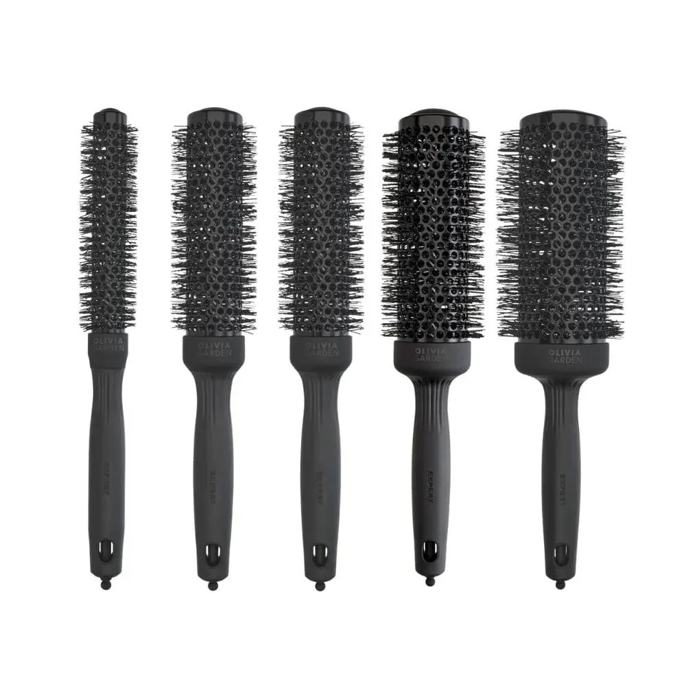 Olivia Garden Expert Blowout Shine Wavy Bristles Black Label Brush