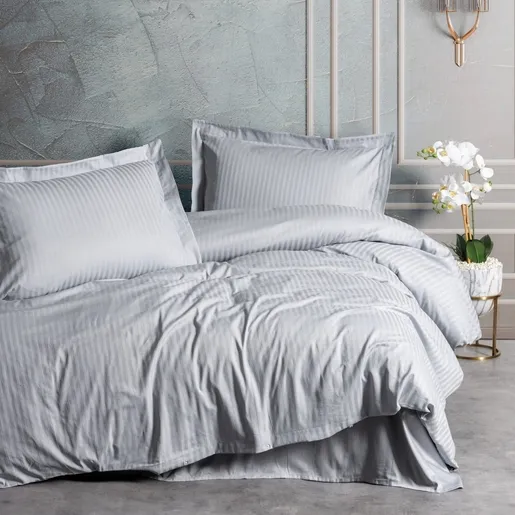 Dekordom Posteljina cb elegant stripe saten - gri