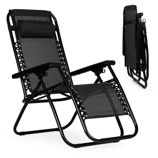 Modern Home Baštenska fotelja Zero gravity black ZRL009 BLACK
