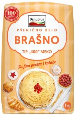 BRAŠNO PŠENIČNO TIP-400 MEKO DANUBIUS 1KG