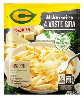 DODATAK ZA MAKARONE 4 VRSTE SIRA C 30G