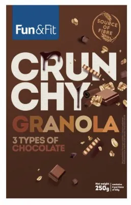 GRANOLA CRUNCHY CHOCO FUN&FIT 250G