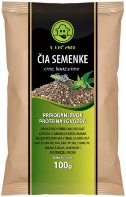 ČIA SEME CRNO LUČAR 100G