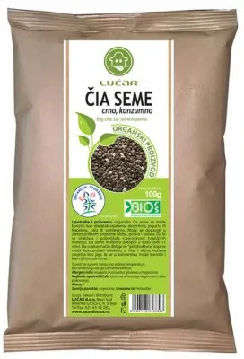 ČIA SEME ORGANSKO LUČAR 100G
