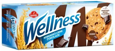 KEKS INTEGRALNI ČOKOLADA WELLNESS 210G