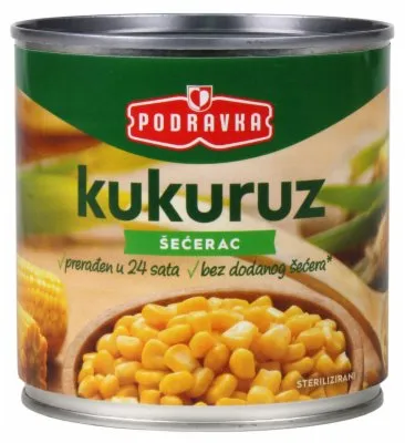 KUKURUZ ŠEĆERAC PODRAVKA 340G LIM.