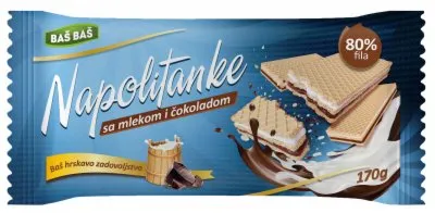 NAPOLITANKE MLEKO&ČOKOLADA BAŠ BAŠ 170G