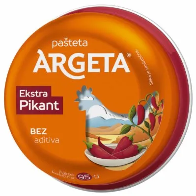 PAŠTETA KOKOŠIJA EXTRA PIKANT ARGETA 95G