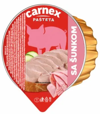 PAŠTETA SA ŠUNKOM CARNEX 50G