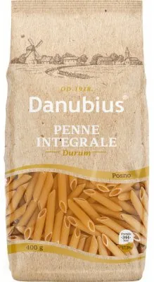 TESTENINA PENNE INTEGRALE DURUM DANUBIUS 400G