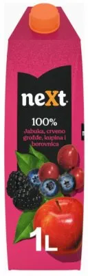 VOĆNI SOK NEXT PREMIUM MOĆNE BOBICE 1L BRIK