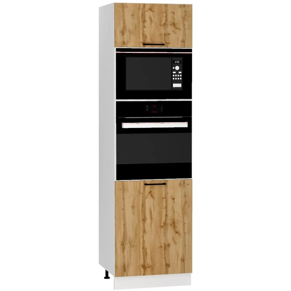 Bono D60pk Mv 2133 Pl kuhinjski element za rernu 60x56x213,3 cm beli/natur (wotan hrast)