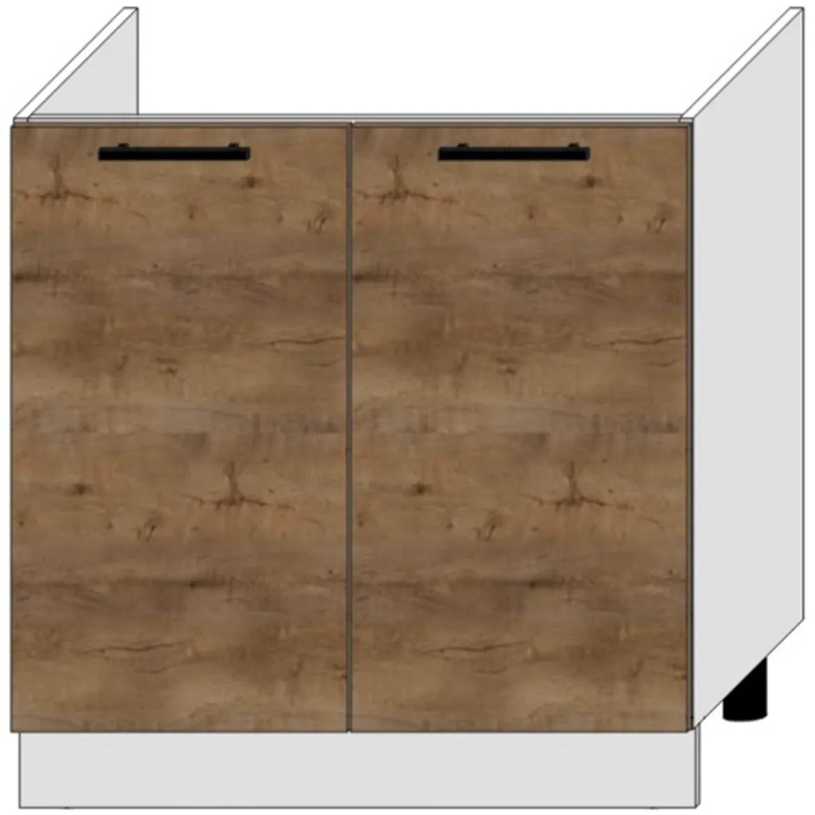 Bono kuhinjski element 2 vrata 80x52,4x82 hrast/beli