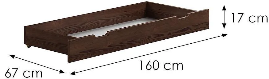 Deda Mraz fioka 67x160x17 cm  orah