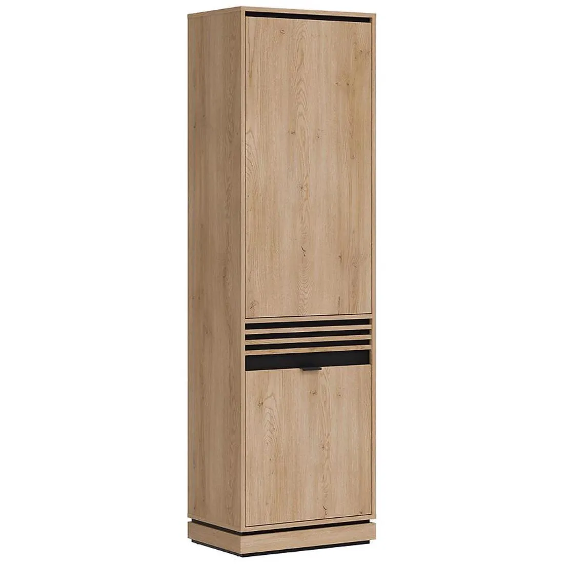 Ferro ormar 57,5x39x195 cm hrast/crna