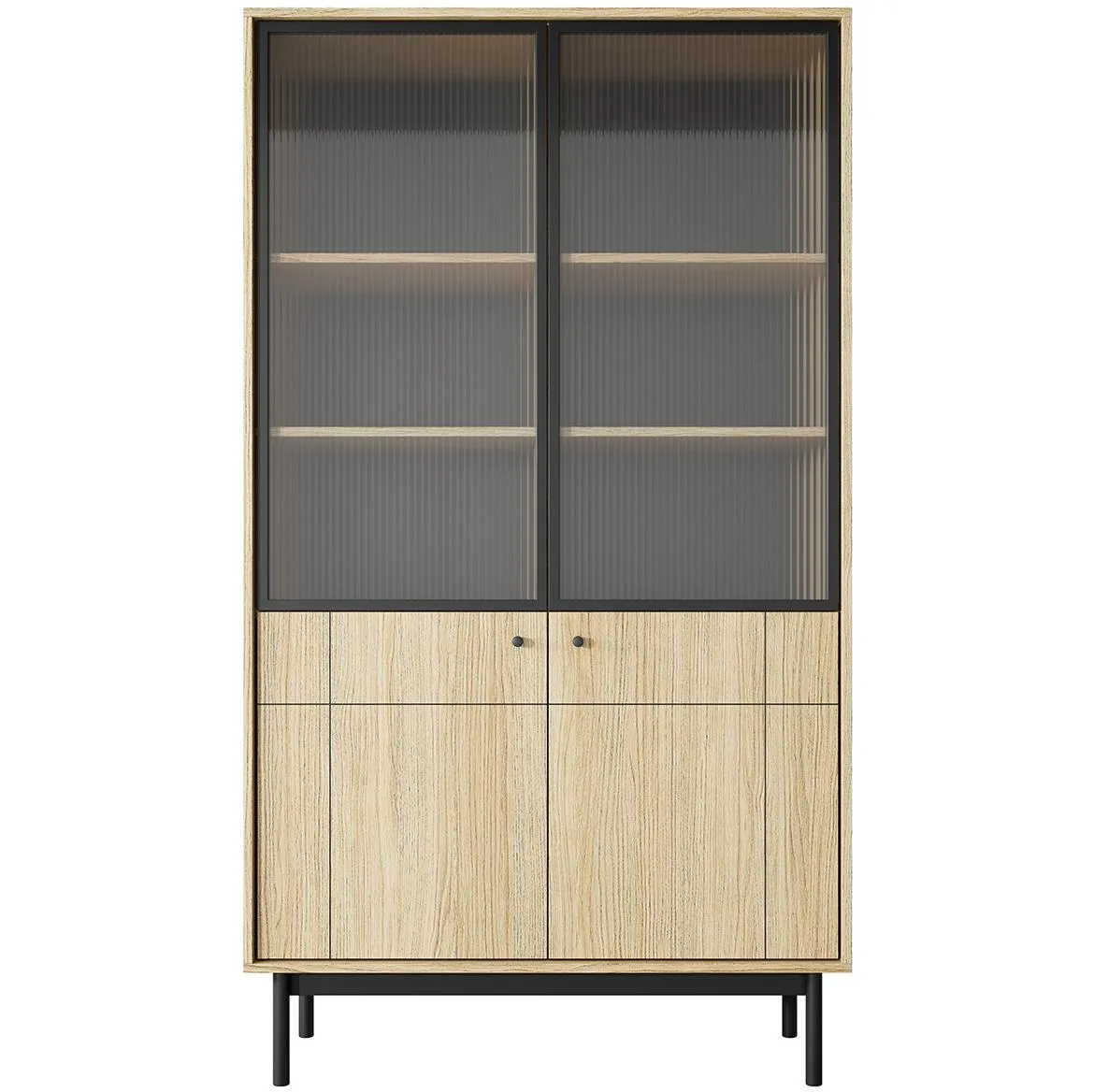 Japandi WT104 vitrina 103,4x39x184,6 hrast linea