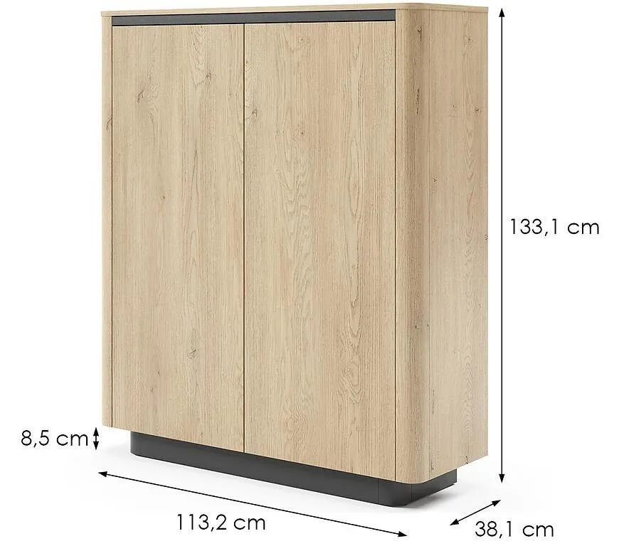 Komoda B Torro2d 113.2X38.1X133.1 cremona hrast
