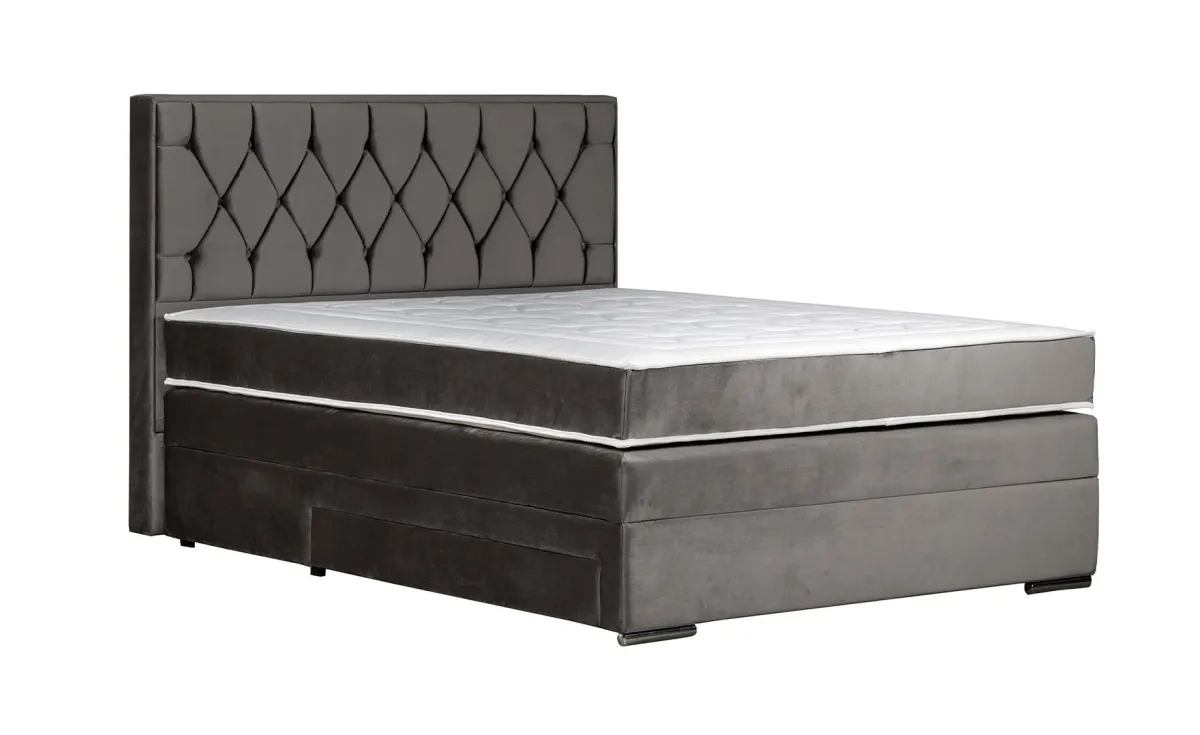 Madison boxspring krevet 164x208x120cm sivi