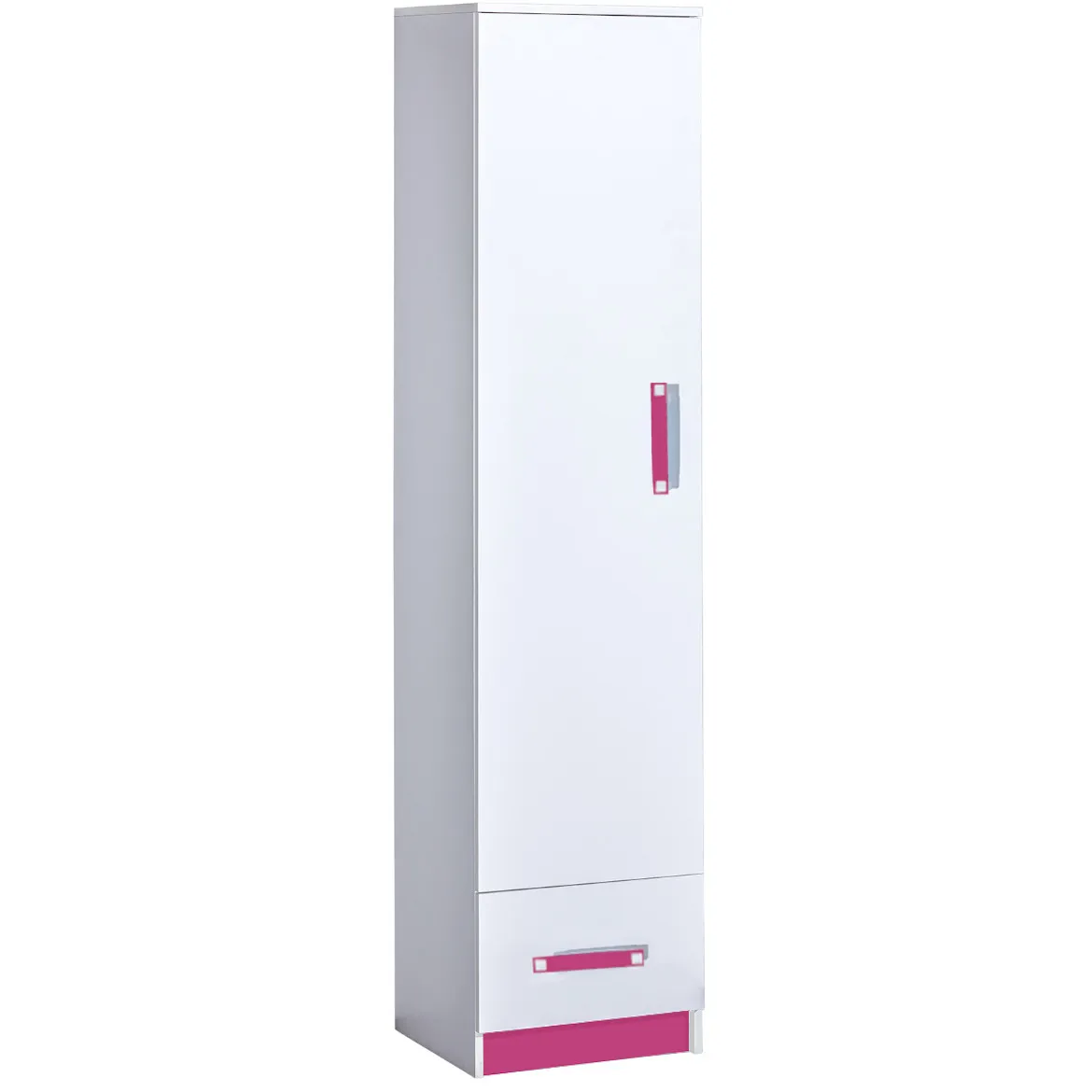 Ormar Trafiko Ormar 1 vrata + 1 fioka bela/roze