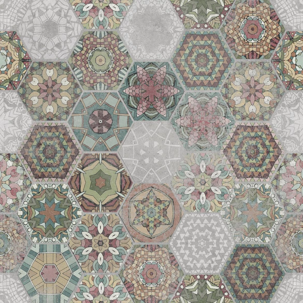 Porcelanske plocice Gres Patchwork Hexagon Colour 60/60
