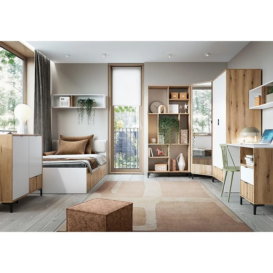 Ricko kutni ormar RIKS02 90x90x198 oak