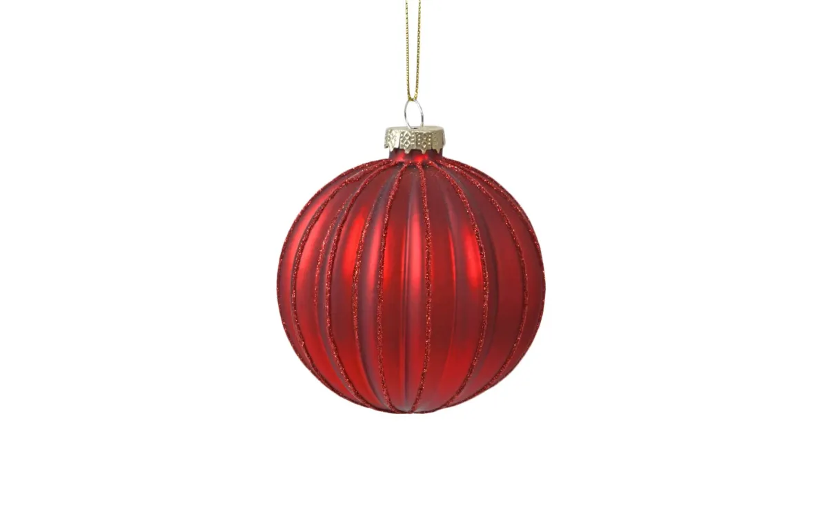 Staklena kugla burgundy 8cm red