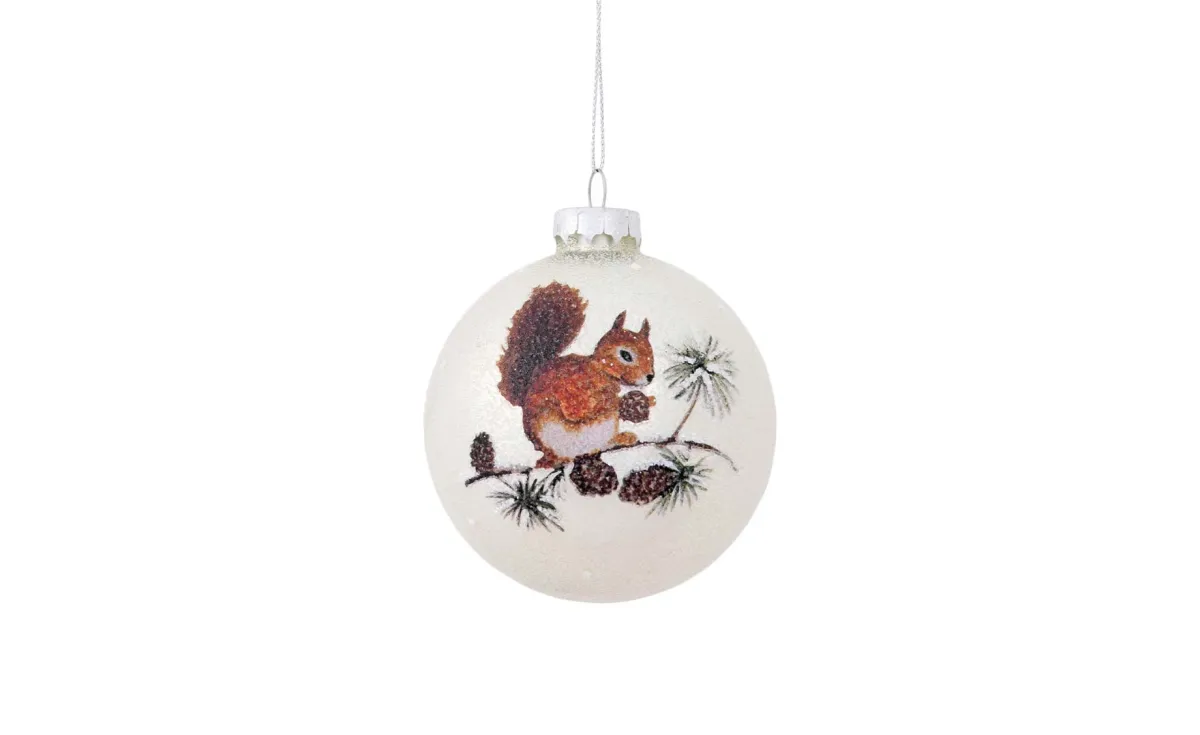 Staklena kugla squirrel 8cm