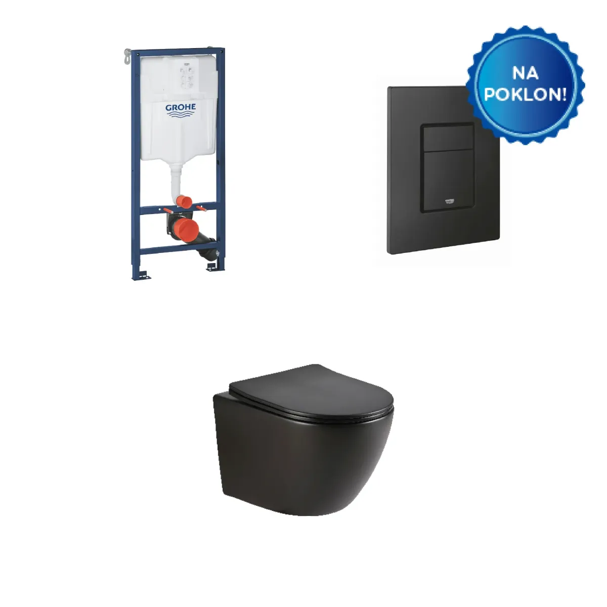 Grohe i Abloom Rose Konzolni Set - Crna Tipka