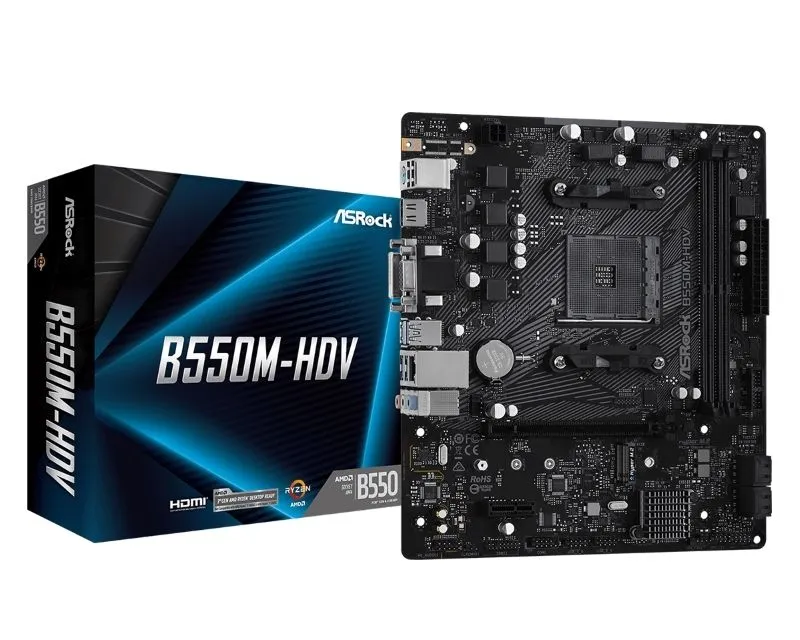 AS ROCK MB AM4 ASRock B550M-HDV 90-MXBDJ0-A0UAYZ