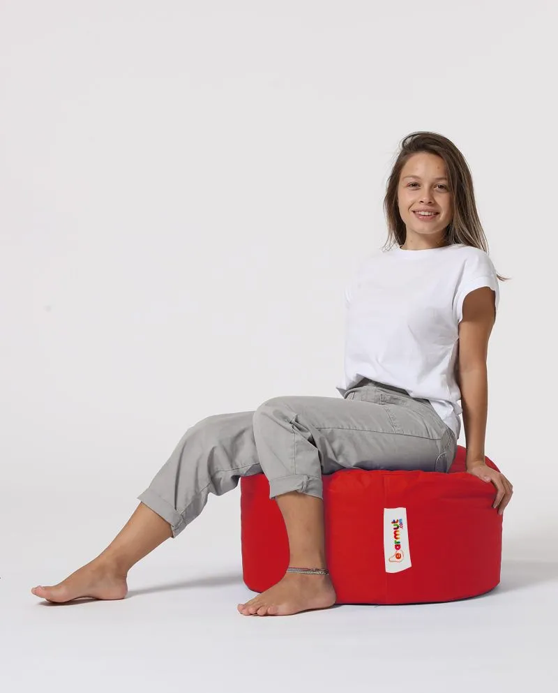 ATELIER DEL SOFA Baštenski lazy bag - tabure Round/ crvena