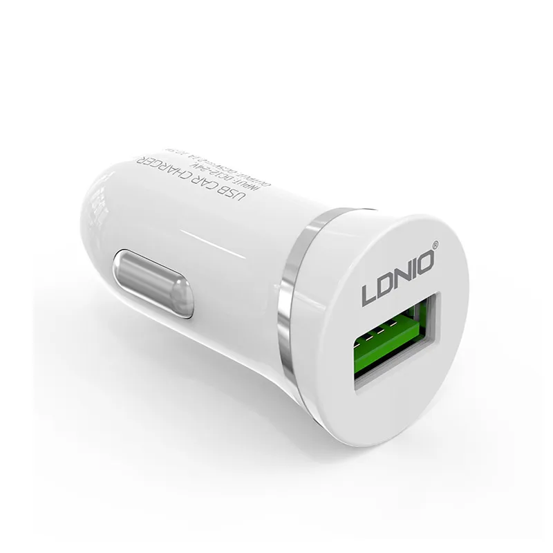 Auto punjač LDNIO DL-C12 2.1A + Micro USB kabel beli