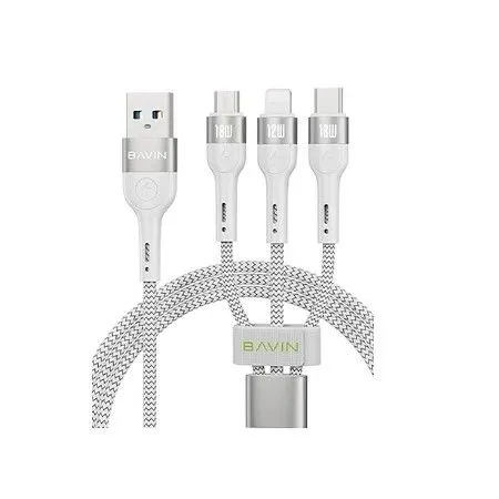 BAVIN Kabl CB365 18W 3 in 1 Micro/ type-C/ lightning/ siva