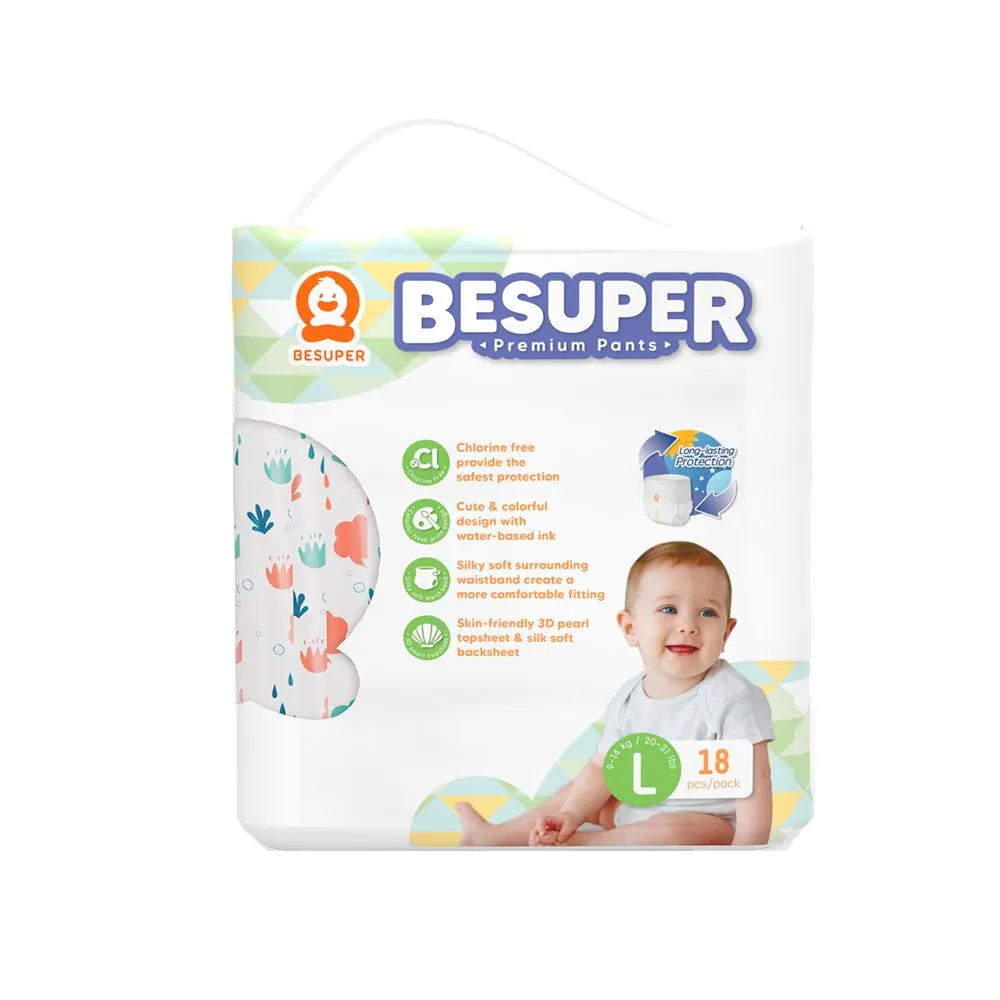 BESUPER Premium Pelene-Gaćice L (9-14 kg) 18 kom