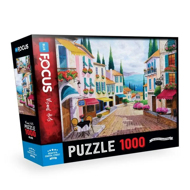 BLUE FOCUS Puzzle Beautiful Coastal street - 1.000 delova bf480