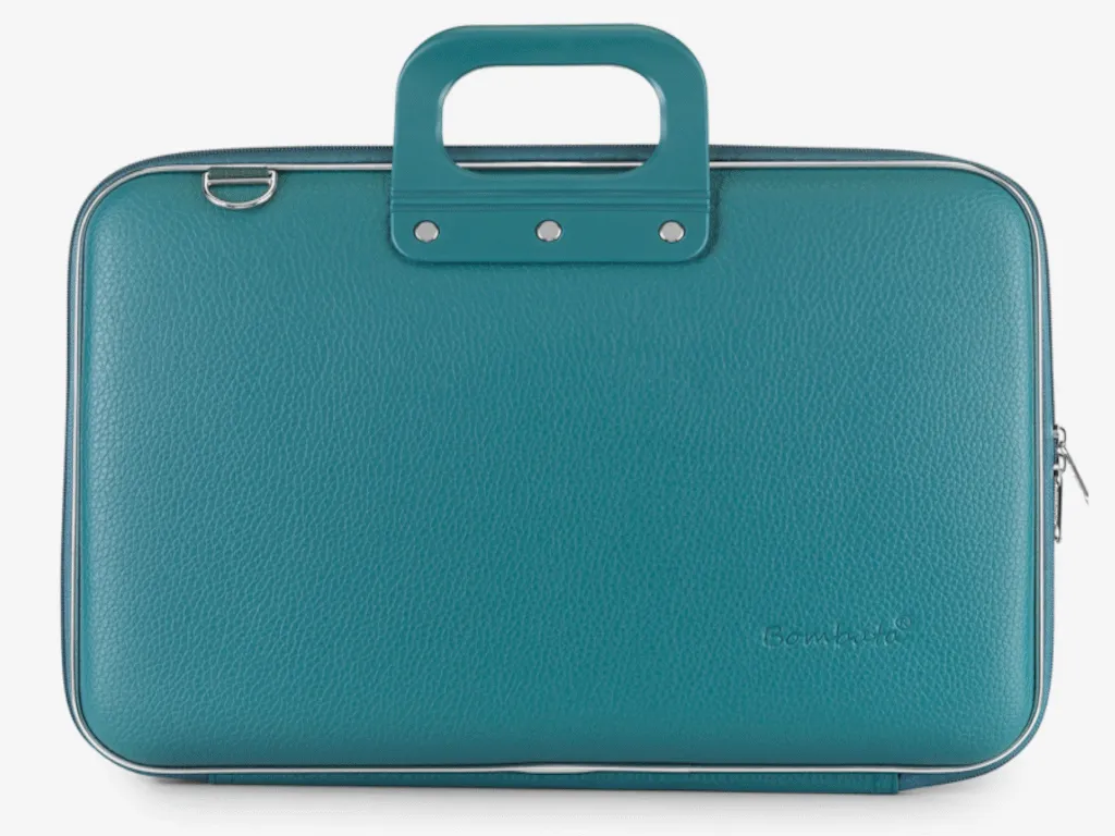 BOMBATA Torba CLASSIC VINIL LAPTOP BRIEFCASE (15) Teal Blue