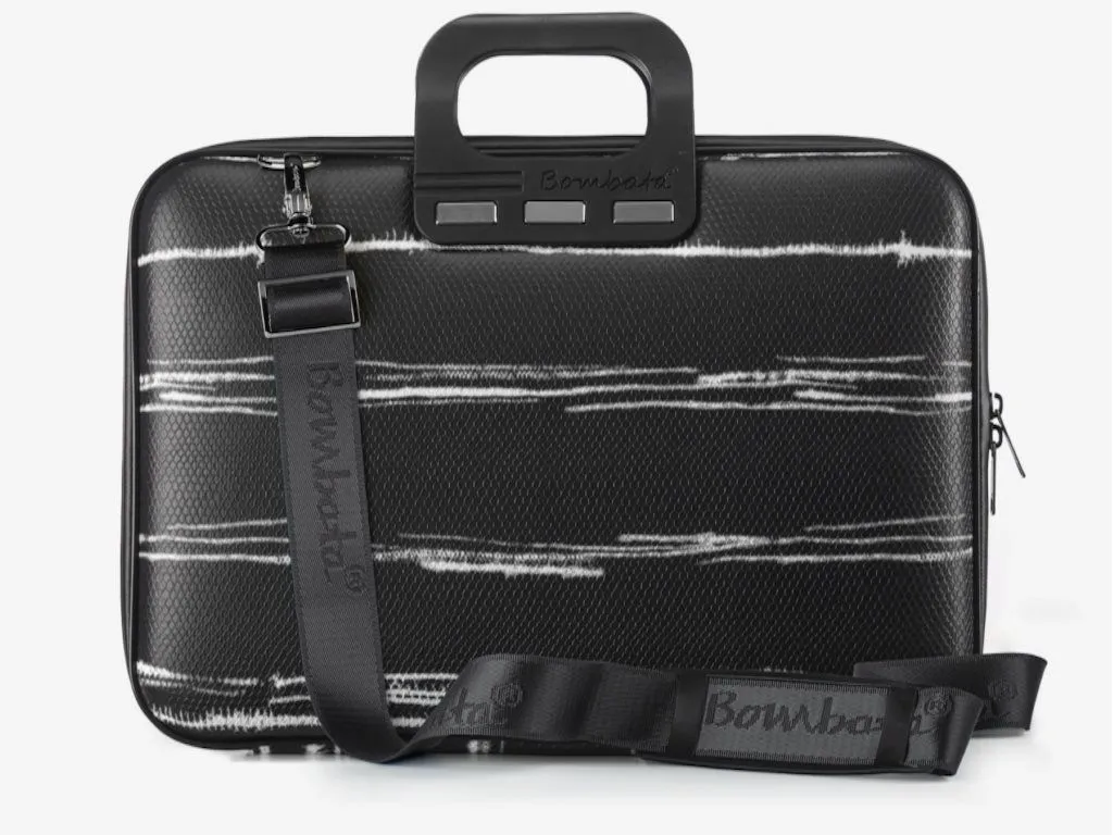BOMBATA Torba za laptop 13 Medio Black&White/ crna/bela