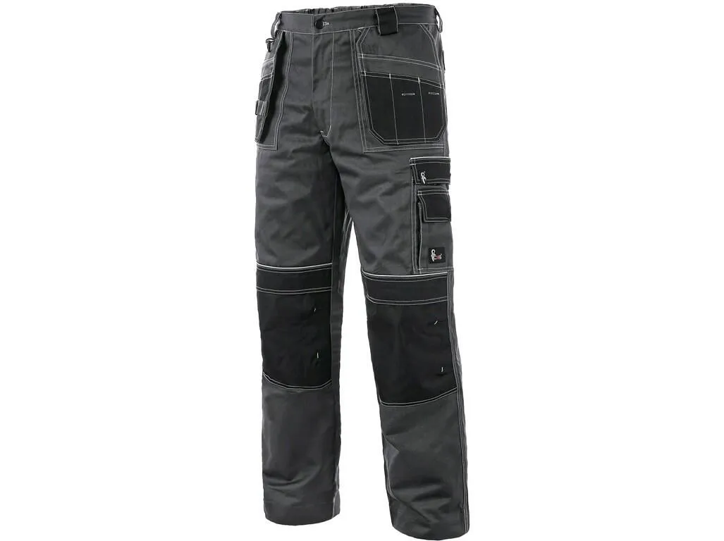 CANIS Radne pantalone do struka Orion Teodor plus/ siva/crna